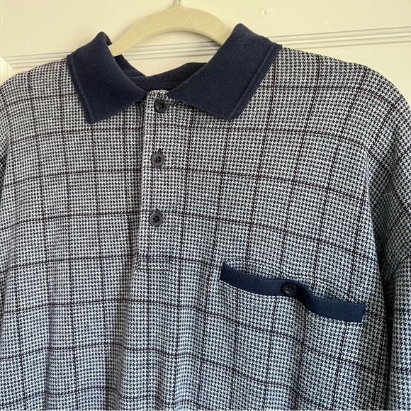 Vintage Pullover 3/4 Button Up Collar Mens Safe Harbor Sportswear Large Plaid - Picture 3 of 7